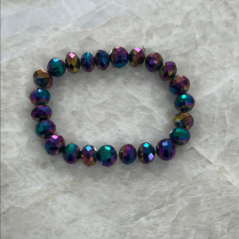 Iridescent Beaded Bracelet